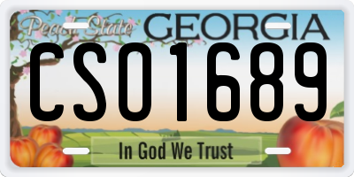 GA license plate CSO1689