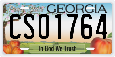 GA license plate CSO1764