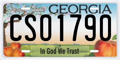 GA license plate CSO1790