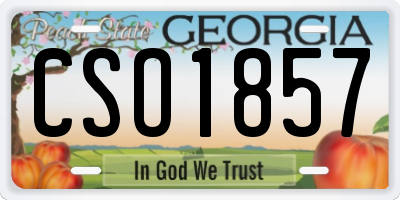 GA license plate CSO1857