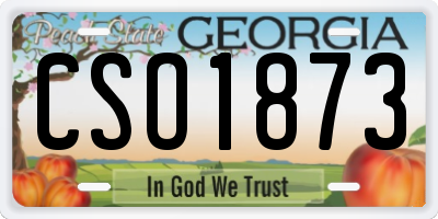 GA license plate CSO1873