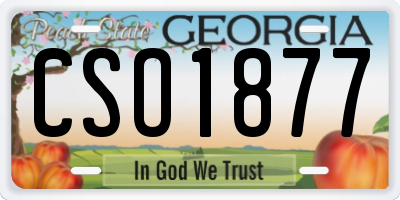 GA license plate CSO1877
