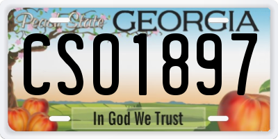GA license plate CSO1897