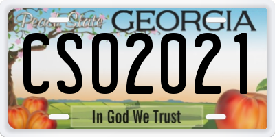 GA license plate CSO2021
