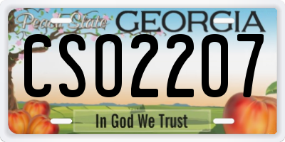 GA license plate CSO2207