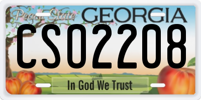 GA license plate CSO2208