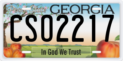 GA license plate CSO2217