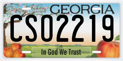 GA license plate CSO2219
