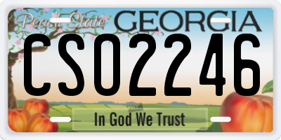 GA license plate CSO2246