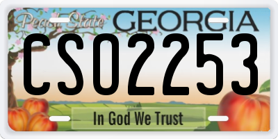 GA license plate CSO2253
