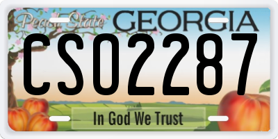 GA license plate CSO2287