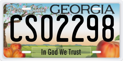GA license plate CSO2298