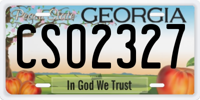 GA license plate CSO2327