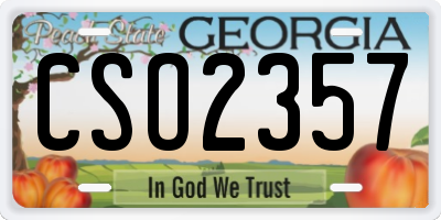 GA license plate CSO2357