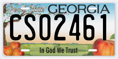 GA license plate CSO2461
