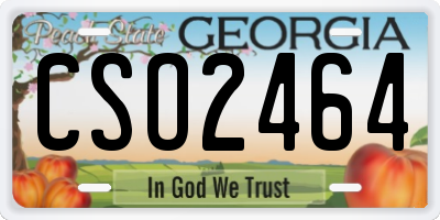 GA license plate CSO2464