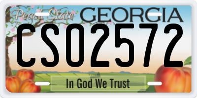 GA license plate CSO2572