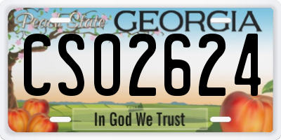 GA license plate CSO2624