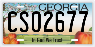 GA license plate CSO2677