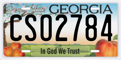 GA license plate CSO2784