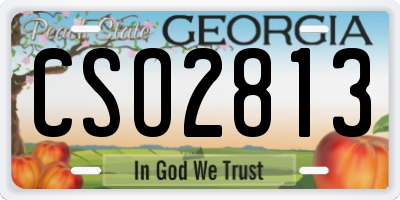 GA license plate CSO2813