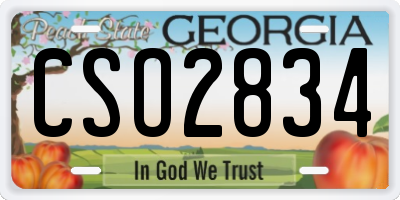 GA license plate CSO2834