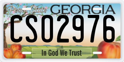 GA license plate CSO2976