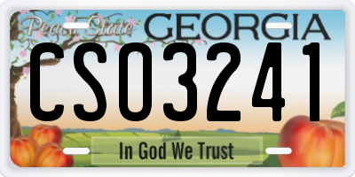 GA license plate CSO3241