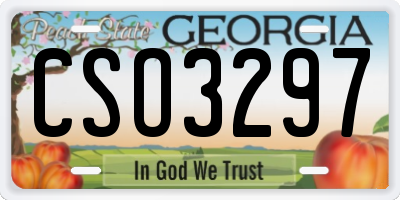 GA license plate CSO3297