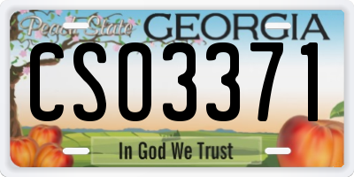 GA license plate CSO3371