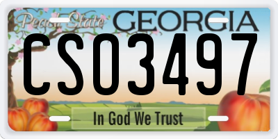 GA license plate CSO3497