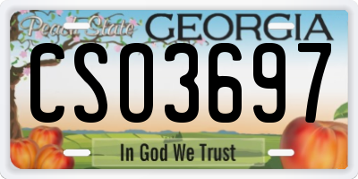 GA license plate CSO3697