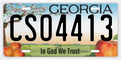 GA license plate CSO4413