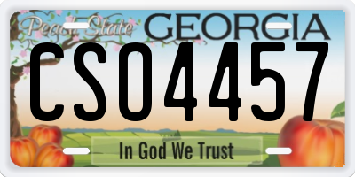 GA license plate CSO4457