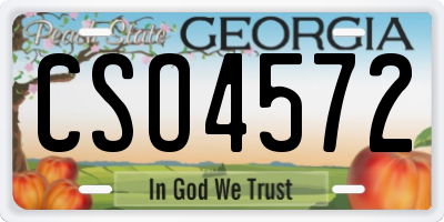 GA license plate CSO4572
