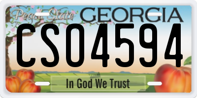 GA license plate CSO4594