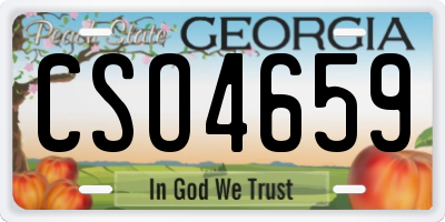 GA license plate CSO4659