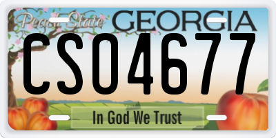 GA license plate CSO4677