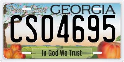 GA license plate CSO4695