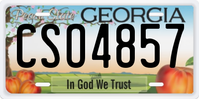 GA license plate CSO4857