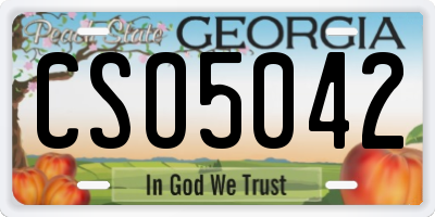 GA license plate CSO5042