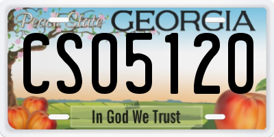 GA license plate CSO5120