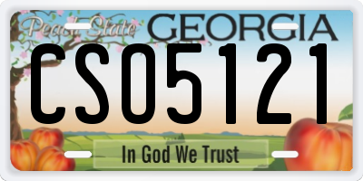 GA license plate CSO5121