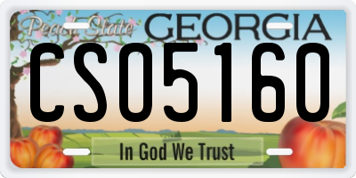 GA license plate CSO5160