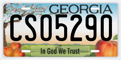 GA license plate CSO5290