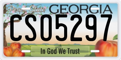 GA license plate CSO5297