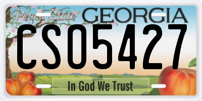 GA license plate CSO5427