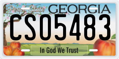 GA license plate CSO5483