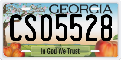 GA license plate CSO5528