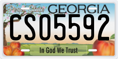 GA license plate CSO5592